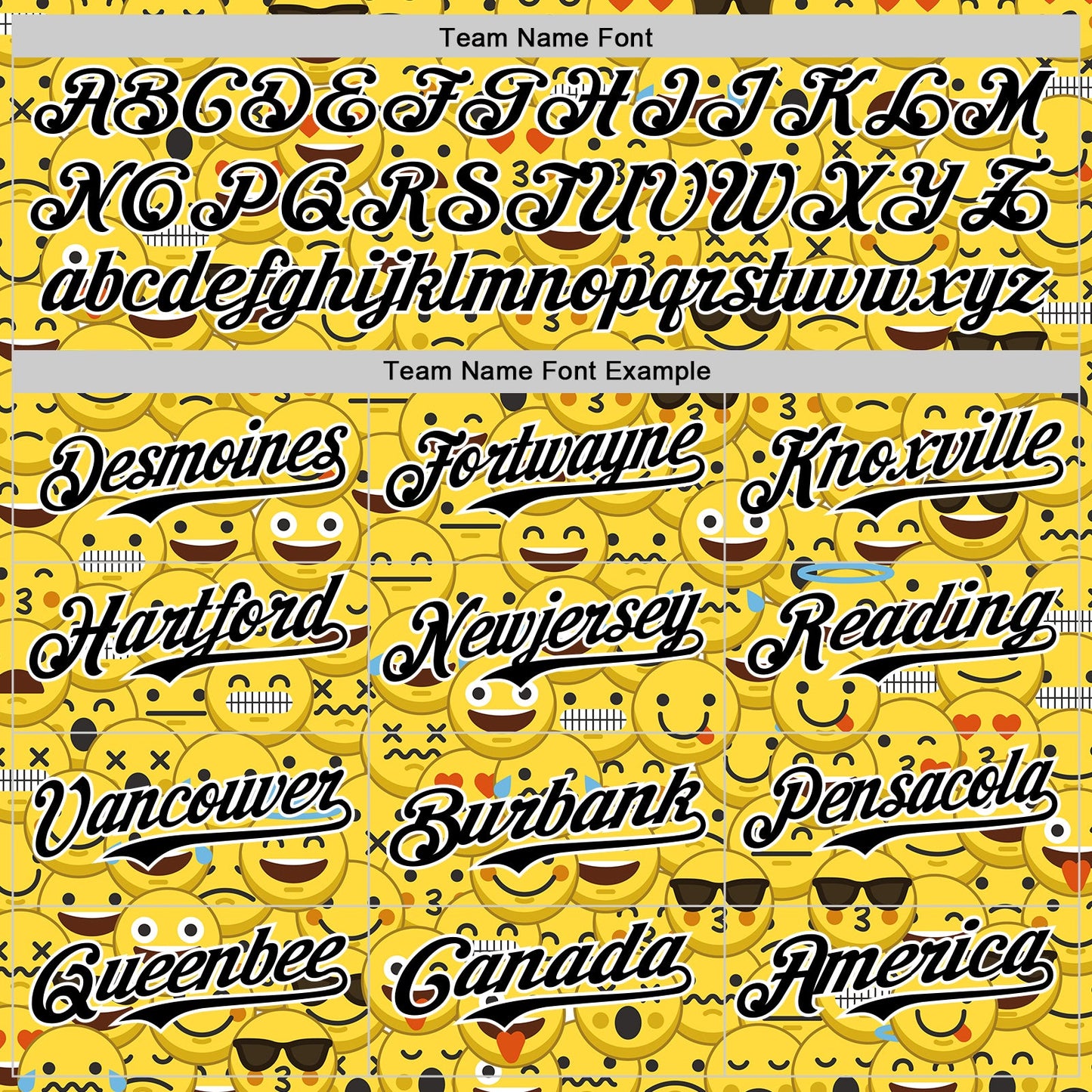 Custom Gold Black-White 3D Pattern Design Funny Cartoon Emoji Face Authentic Baseball Jersey