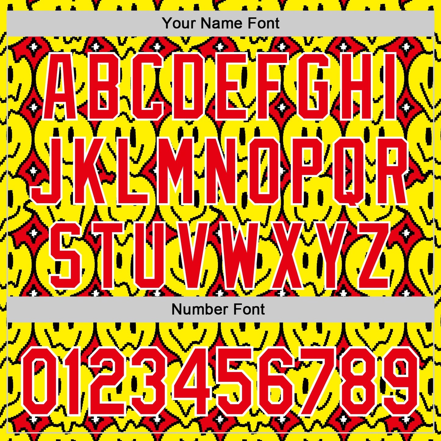 Custom Fire Red White 3D Pattern Design Funny Cartoon Emoji Smile Face Authentic Baseball Jersey