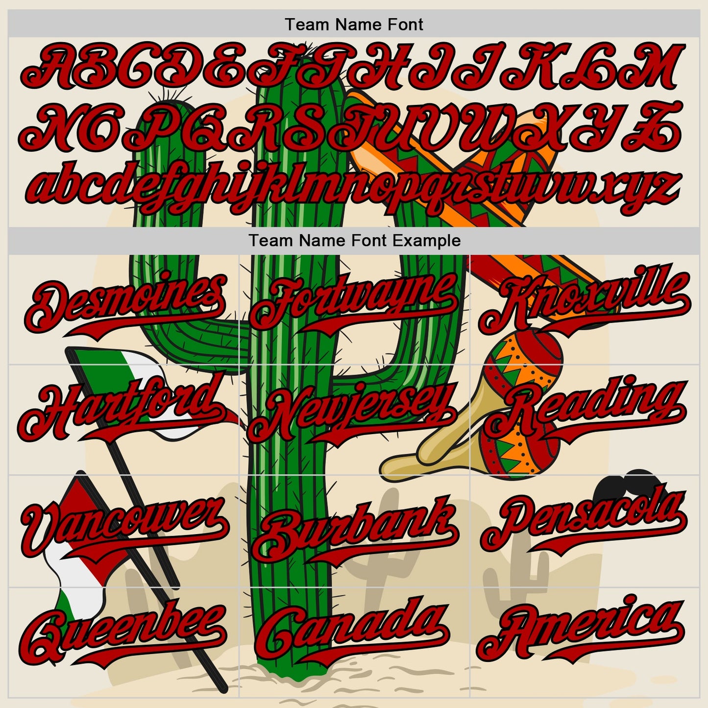 Custom Cream Red-Black 3D Mexican Festival Cactus Sombrero And Flag Cinco de Mayo Authentic Baseball Jersey