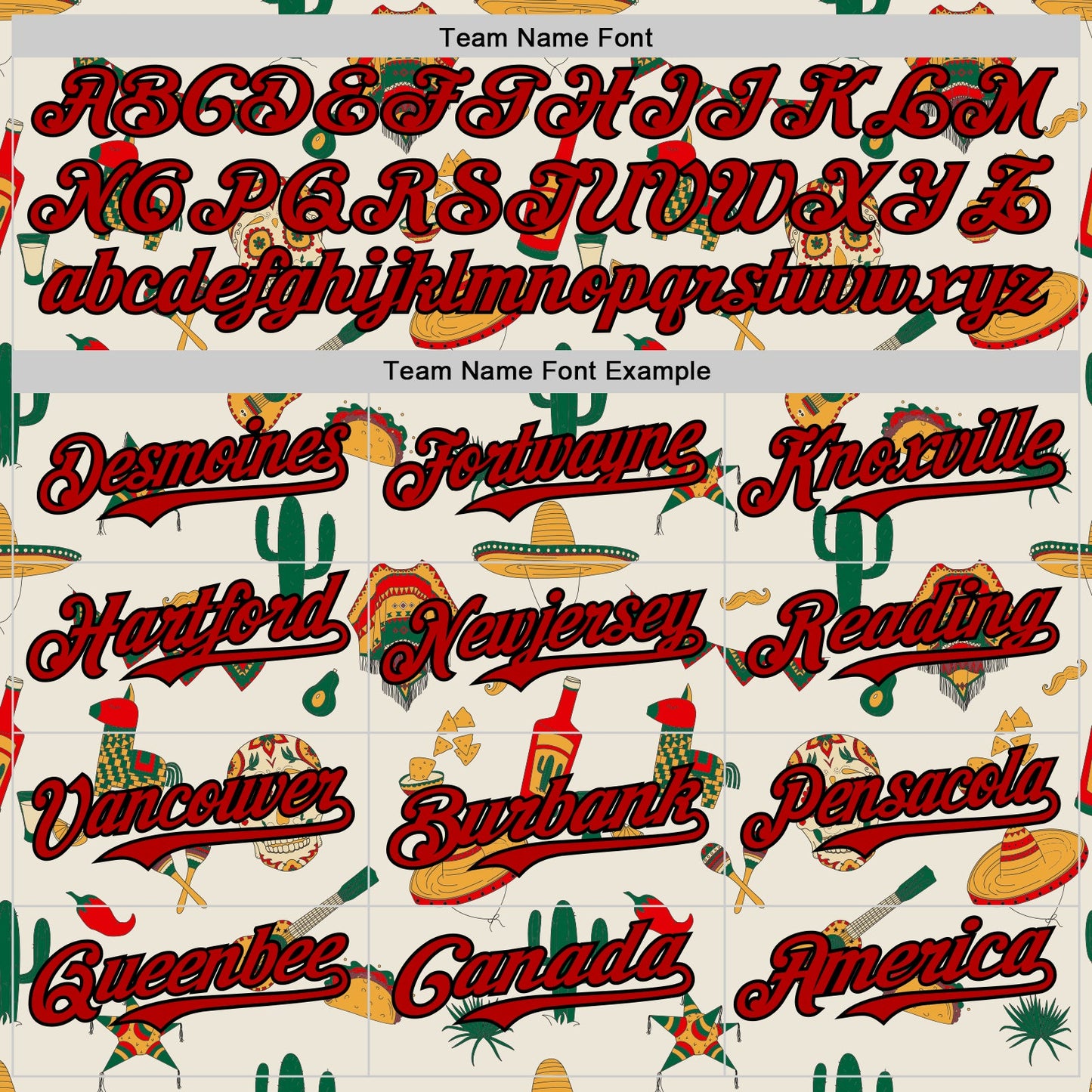 Custom Cream Red-Black 3D Mexican Festival Cactus Skull Sombrero Cinco de Mayo Authentic Baseball Jersey