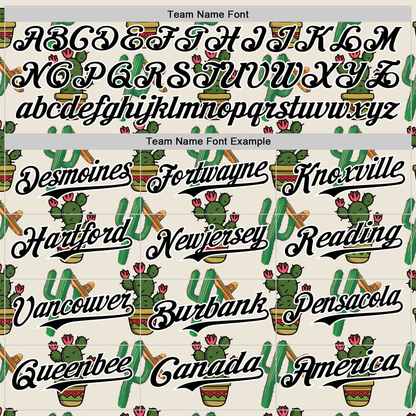 Custom Cream Black-White 3D Mexican Cactus Authentic Baseball Jersey