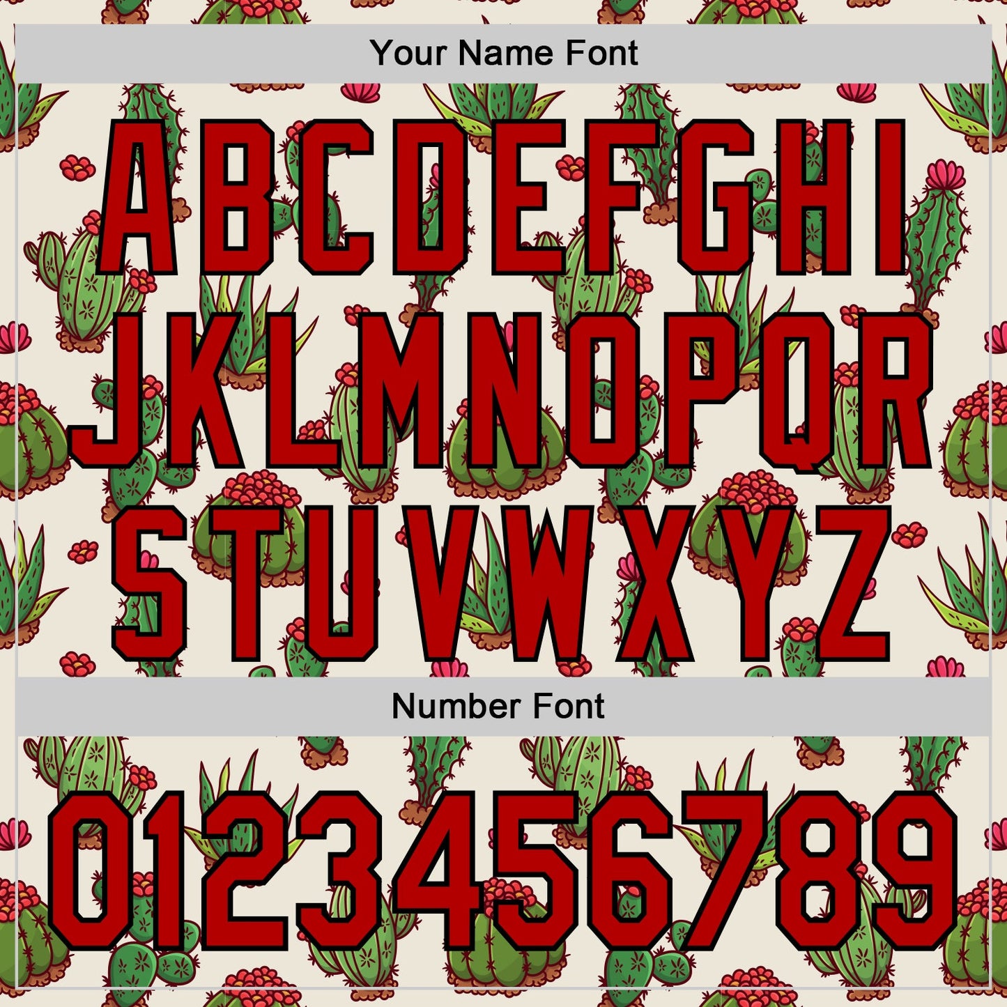 Custom Cream Red-Black 3D Mexican Cactus Authentic Baseball Jersey