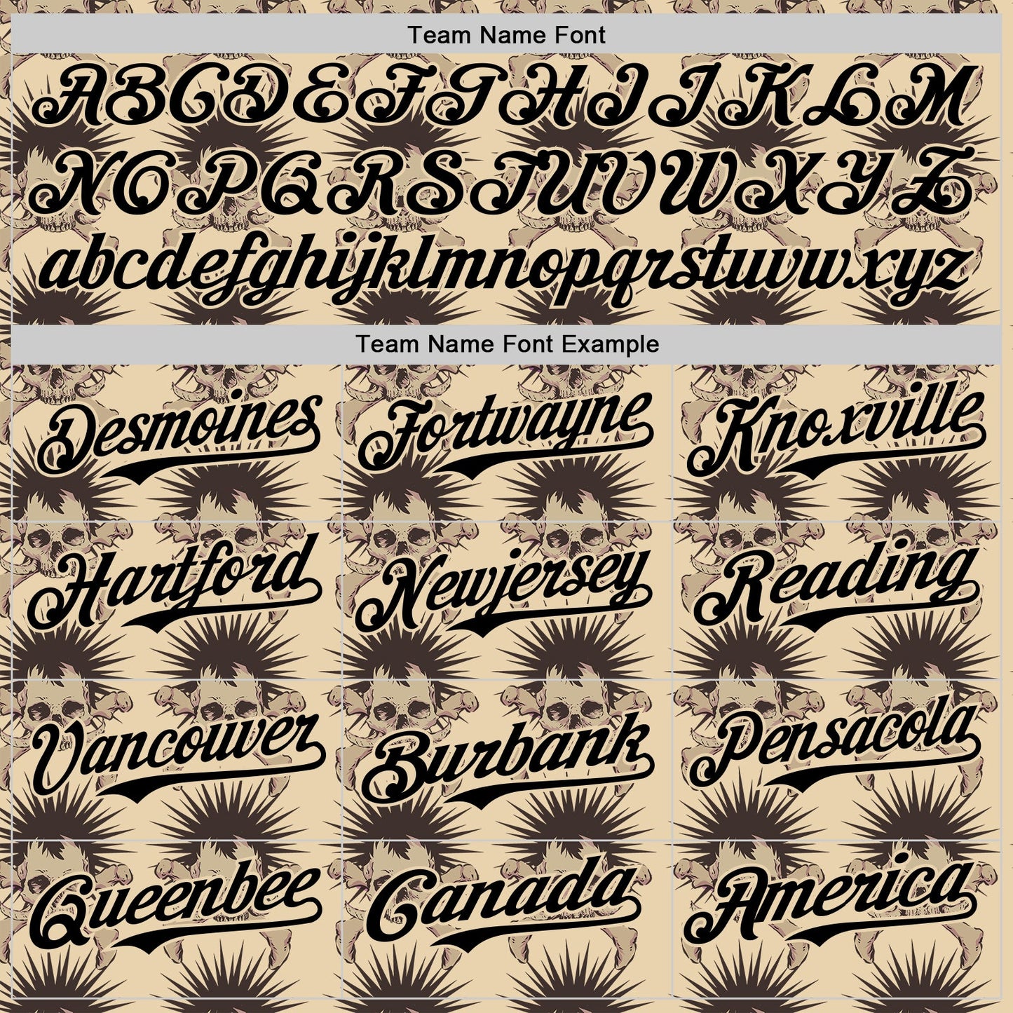 Custom City Cream Black 3D Skull Authentic Baseball Jersey