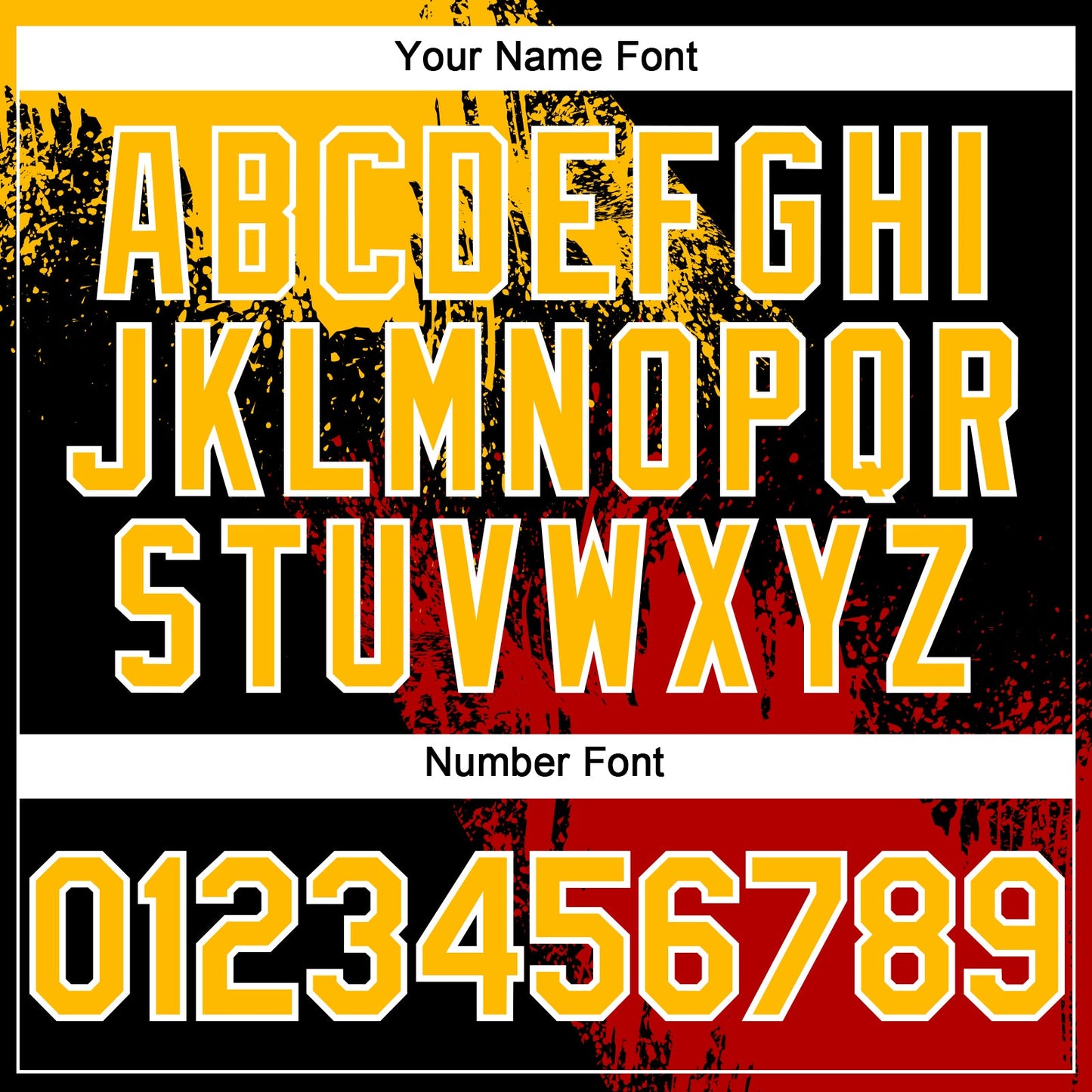 Custom Gold Black-Red 3D Pattern Design Abstract Brush Stroke Authentic Baseball Jersey