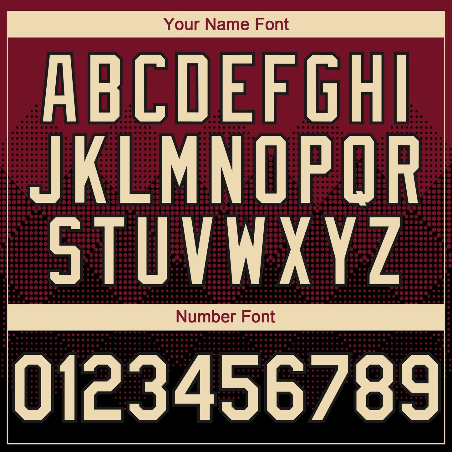 Custom Crimson Cream-Black 3D Gradient Square Shape Authentic Baseball Jersey