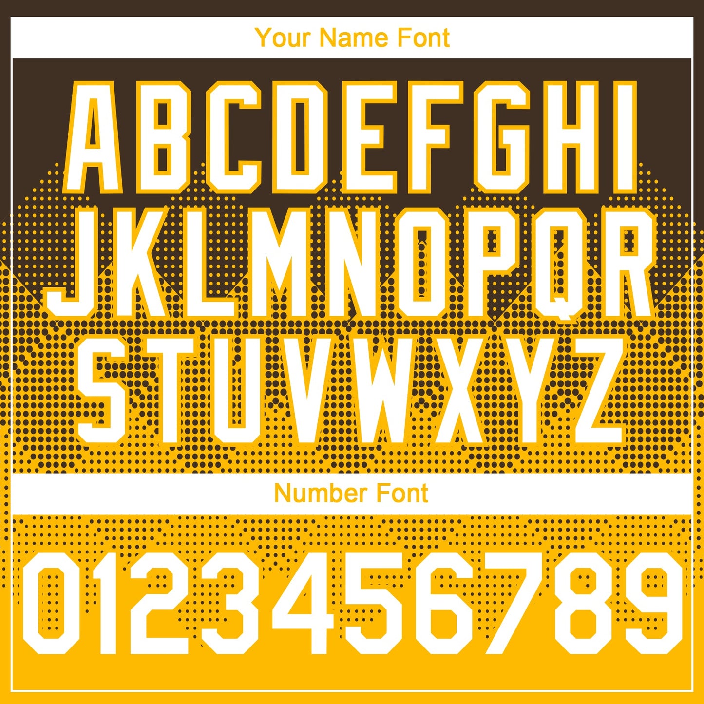 Custom Brown White-Gold 3D Gradient Square Shape Authentic Baseball Jersey