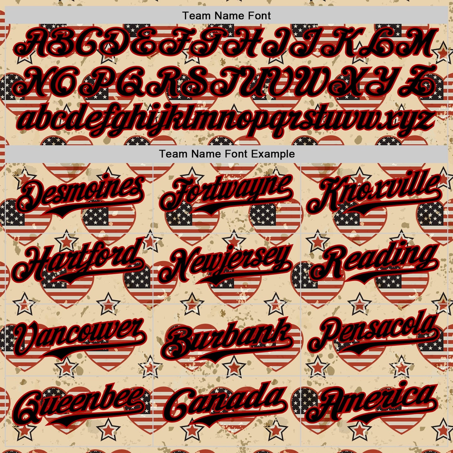 Custom City Cream Black-Red 3D Patriotic American Flag Authentic Baseball Jersey