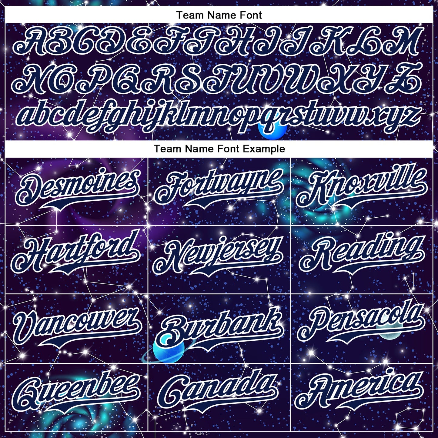 Custom Dark Purple Navy-White 3D Pattern Design Outer Space Galaxy Solar Authentic Baseball Jersey