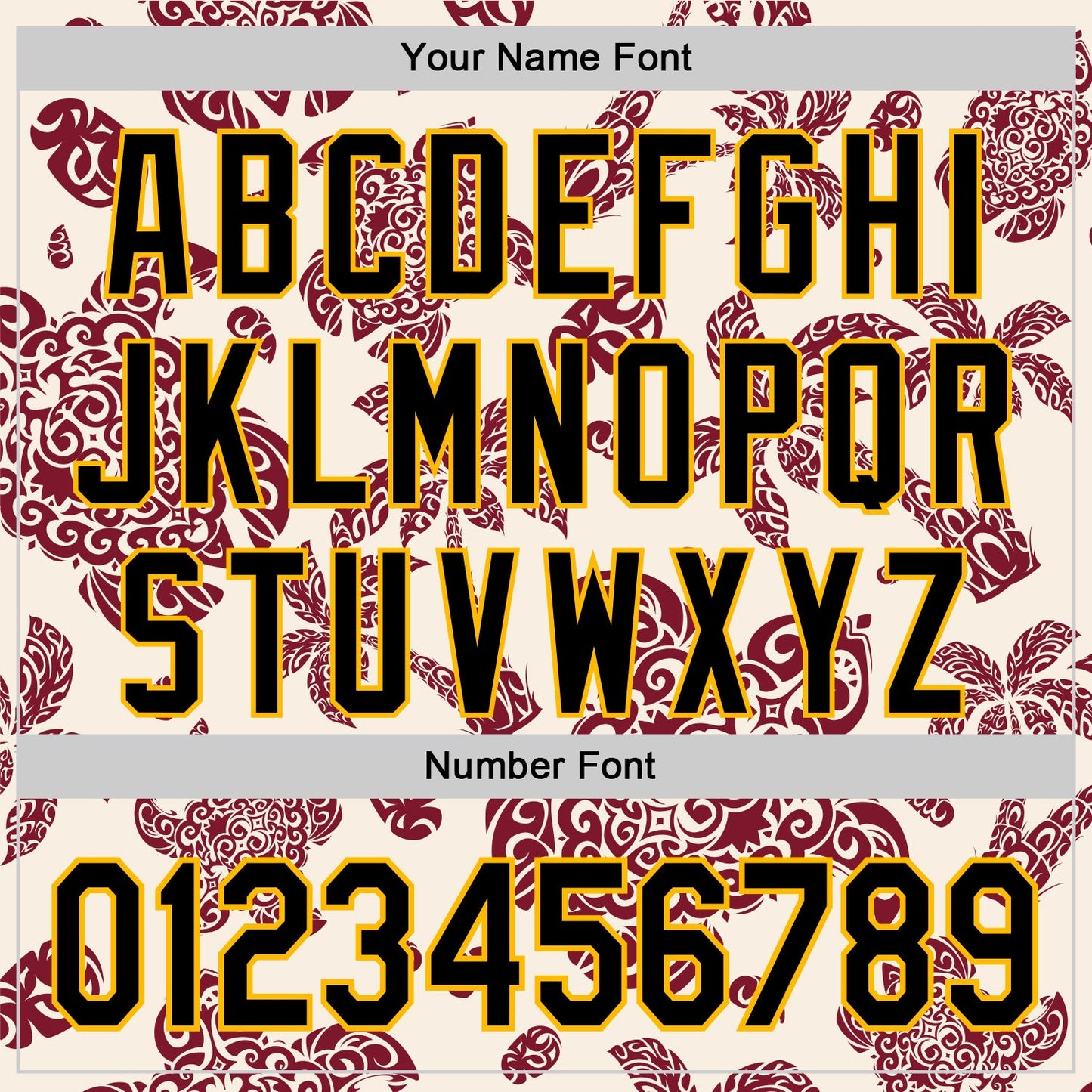 Custom Cream Black Crimson-Gold 3D Polynesian Style Palm Trees Islander Authentic Baseball Jersey