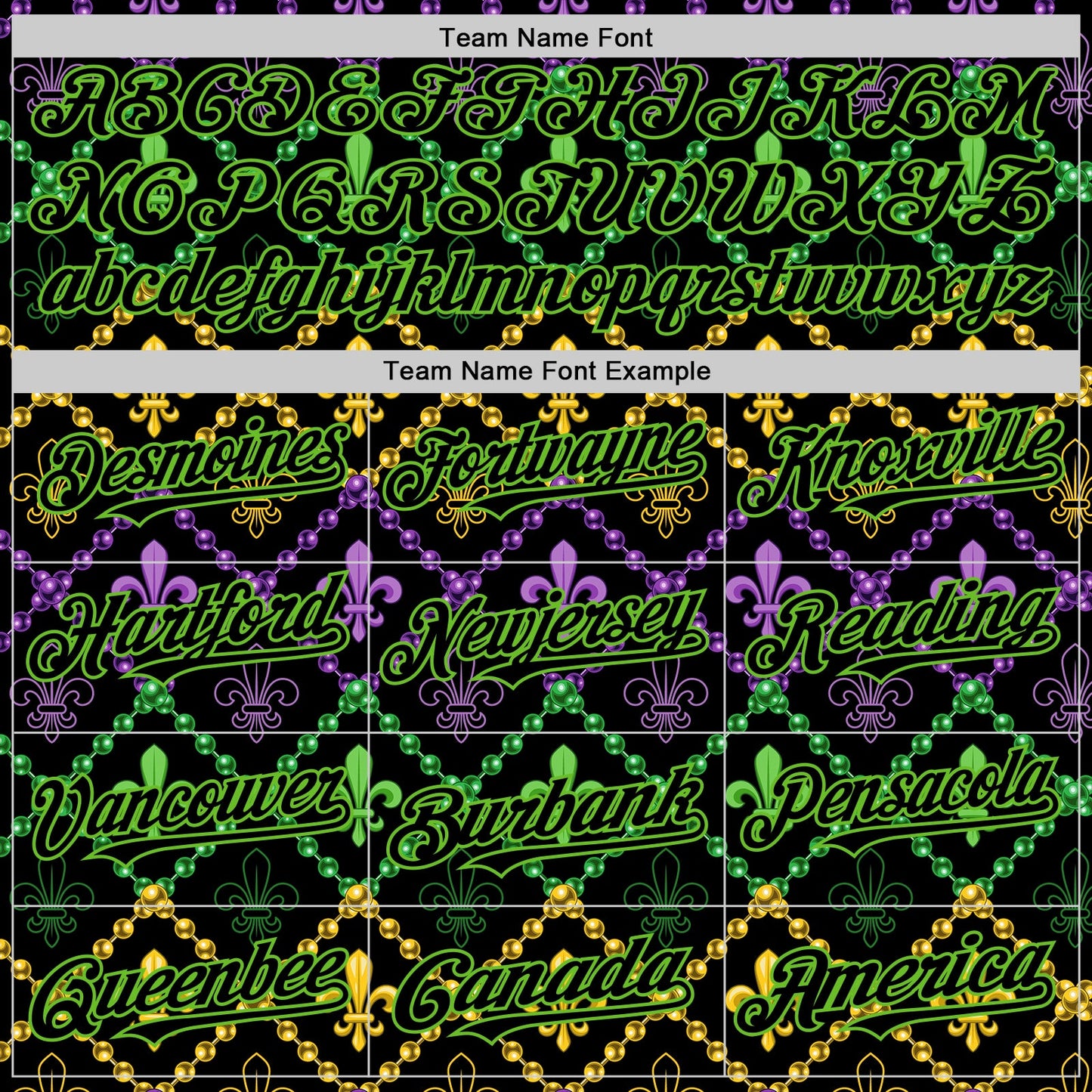 Custom Black Aurora Green 3D Pattern Design Mardi Gras Shrove Tuesday Authentic Baseball Jersey