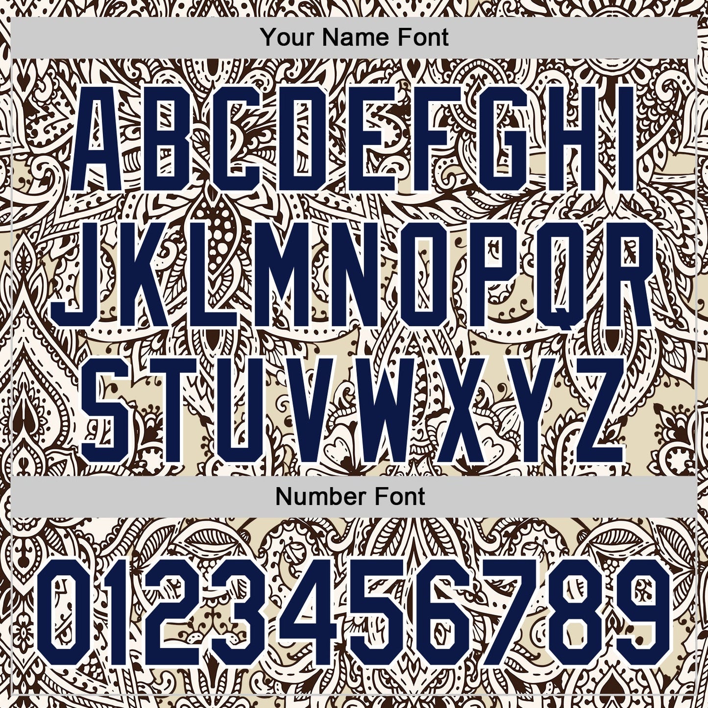 Custom Cream Navy-White 3D Pattern Design Burner Costumes Paisley Bandana Authentic Baseball Jersey