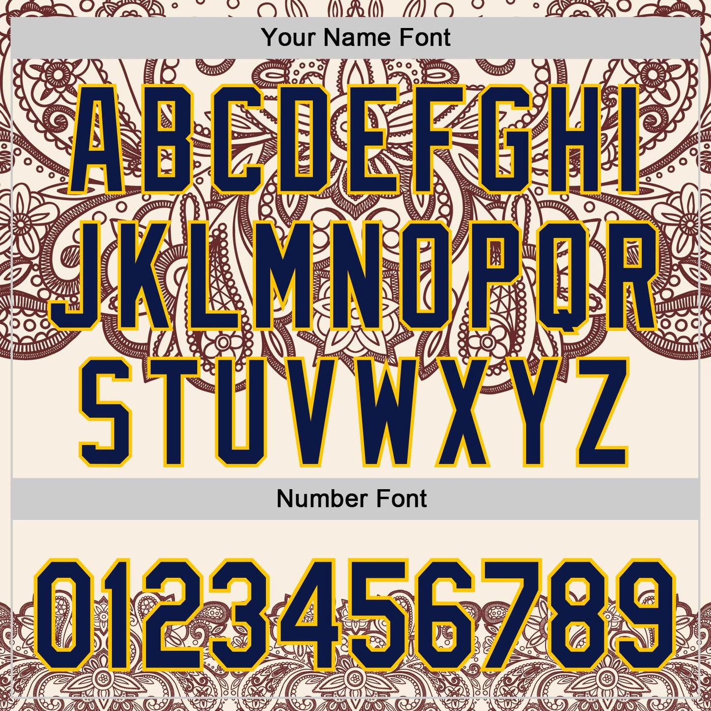 Custom Cream Navy Red-Yellow 3D Pattern Design Burner Costumes Paisley Bandana Authentic Baseball Jersey