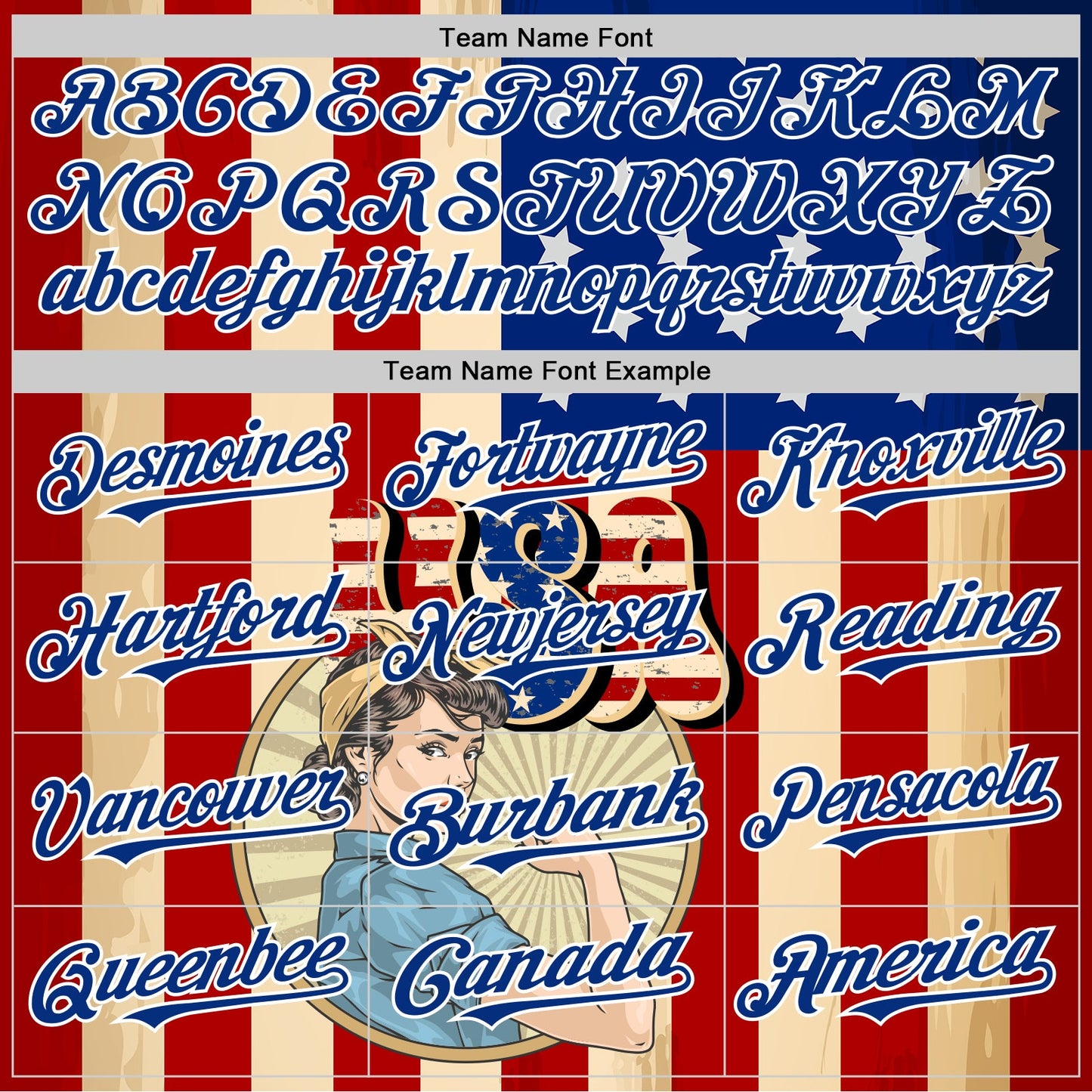 Custom Cream Red Royal-White 3D Retro American Flag Authentic Baseball Jersey