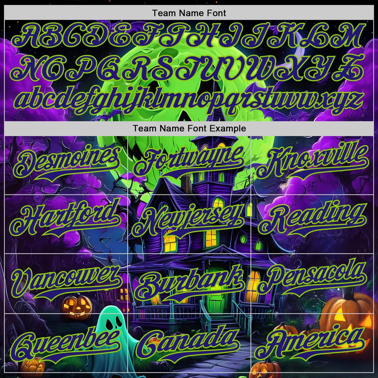 Custom Black Dark Purple-Neon Green 3D Halloween Spooky Pumpkin Bat Authentic Baseball Jersey
