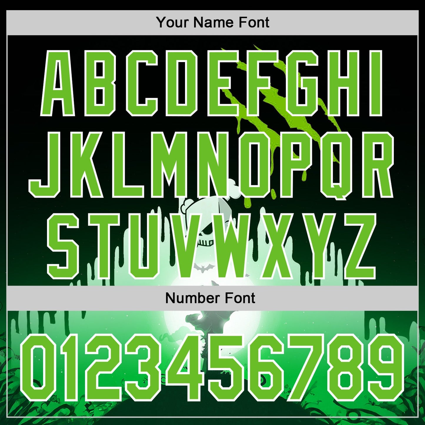 Custom Black Aurora Green-White 3D Halloween Spooky Zombies Scratch Authentic Baseball Jersey