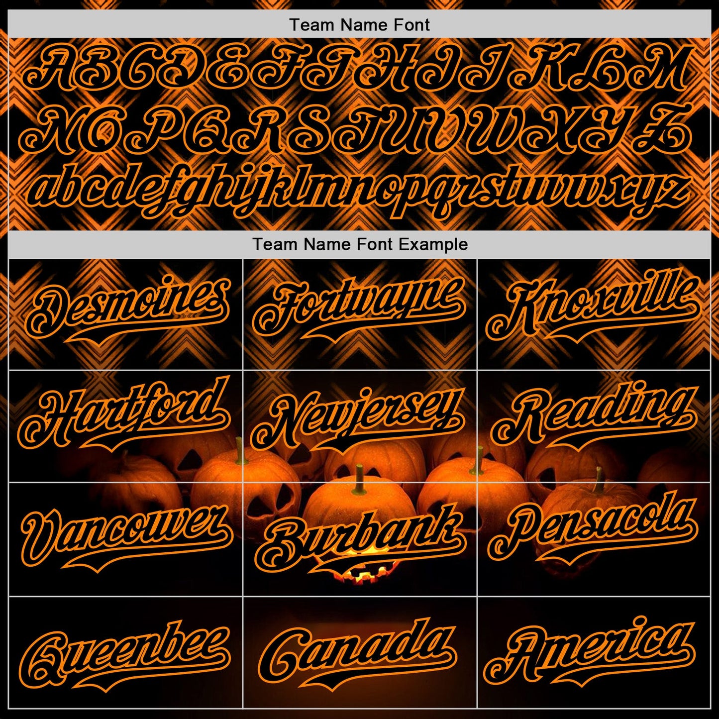 Custom Black Bay Orange 3D Halloween Spooky Pumpkin Stripe Authentic Baseball Jersey