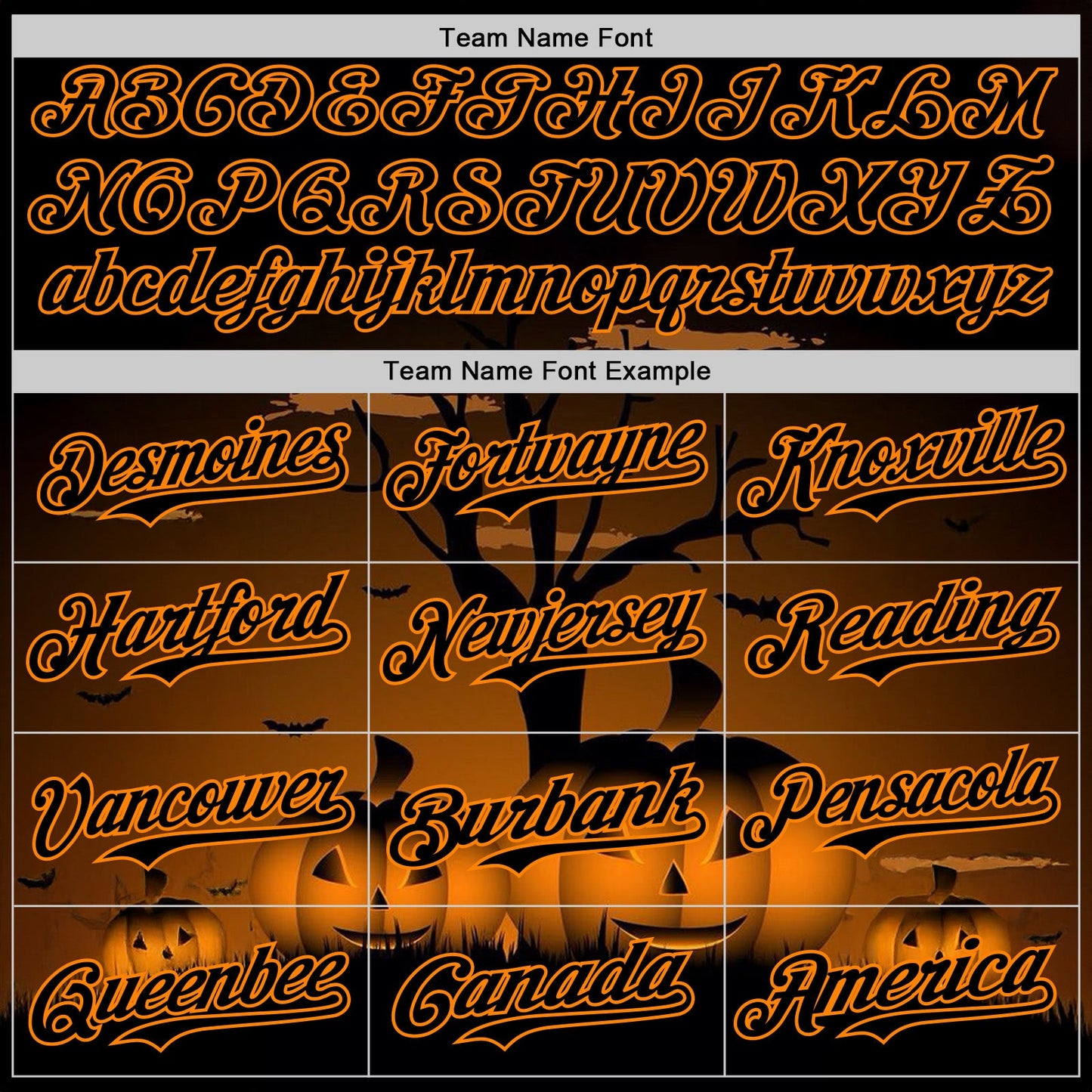 Custom Black Bay Orange 3D Halloween Spooky Pumpkin Authentic Baseball Jersey