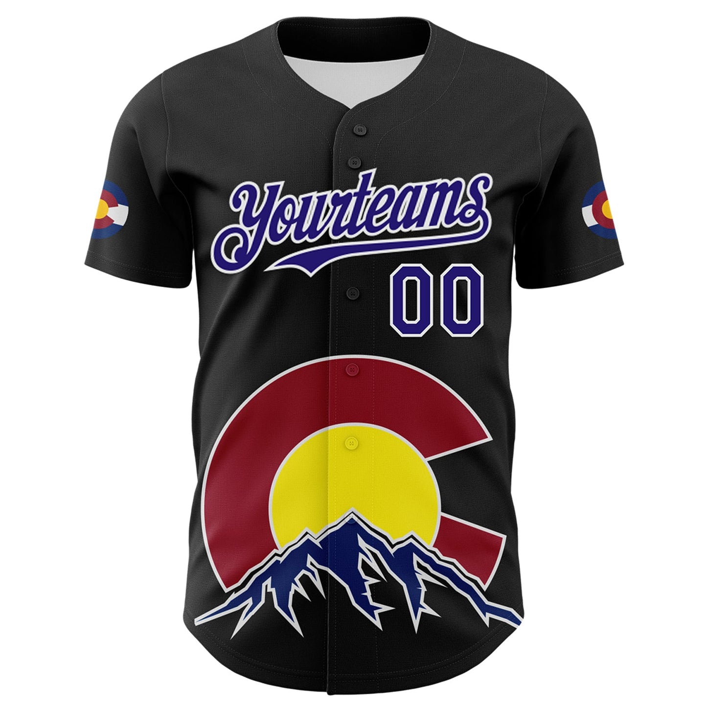 Custom Black Dark Purple Red Yellow Blue-White 3D Urban City Edition Sports Authentic Baseball Jersey