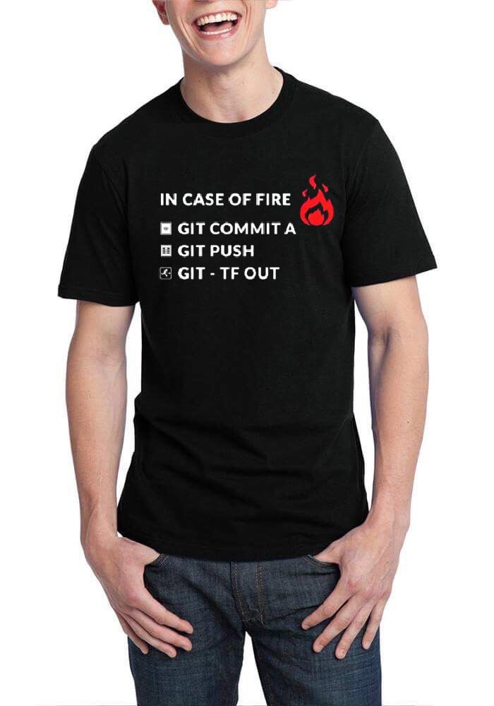 In Case Of Fire Git Black Tee