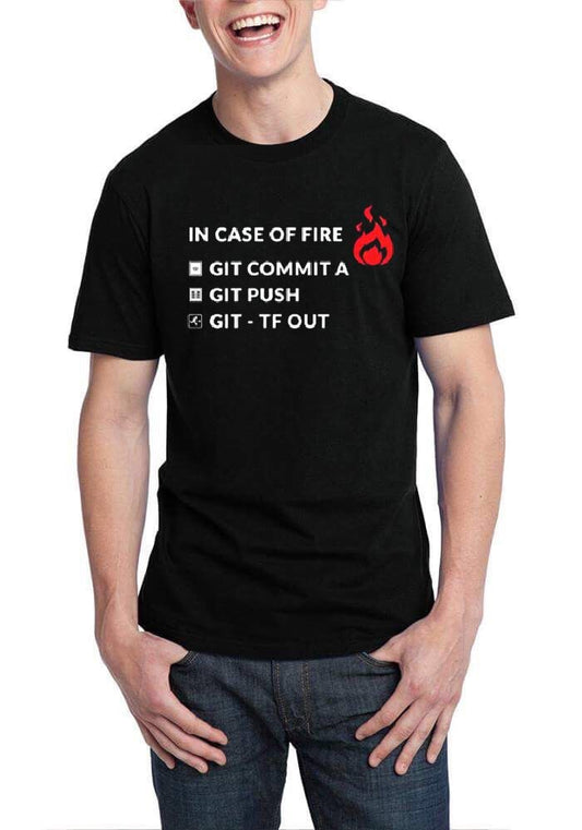 In Case Of Fire Git Black Tee