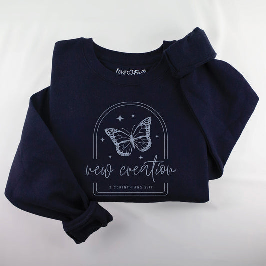 Embroidered New Creation Sweatshirt - 5