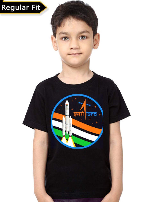 ISRO Black Kidâ€™s T-Shirt