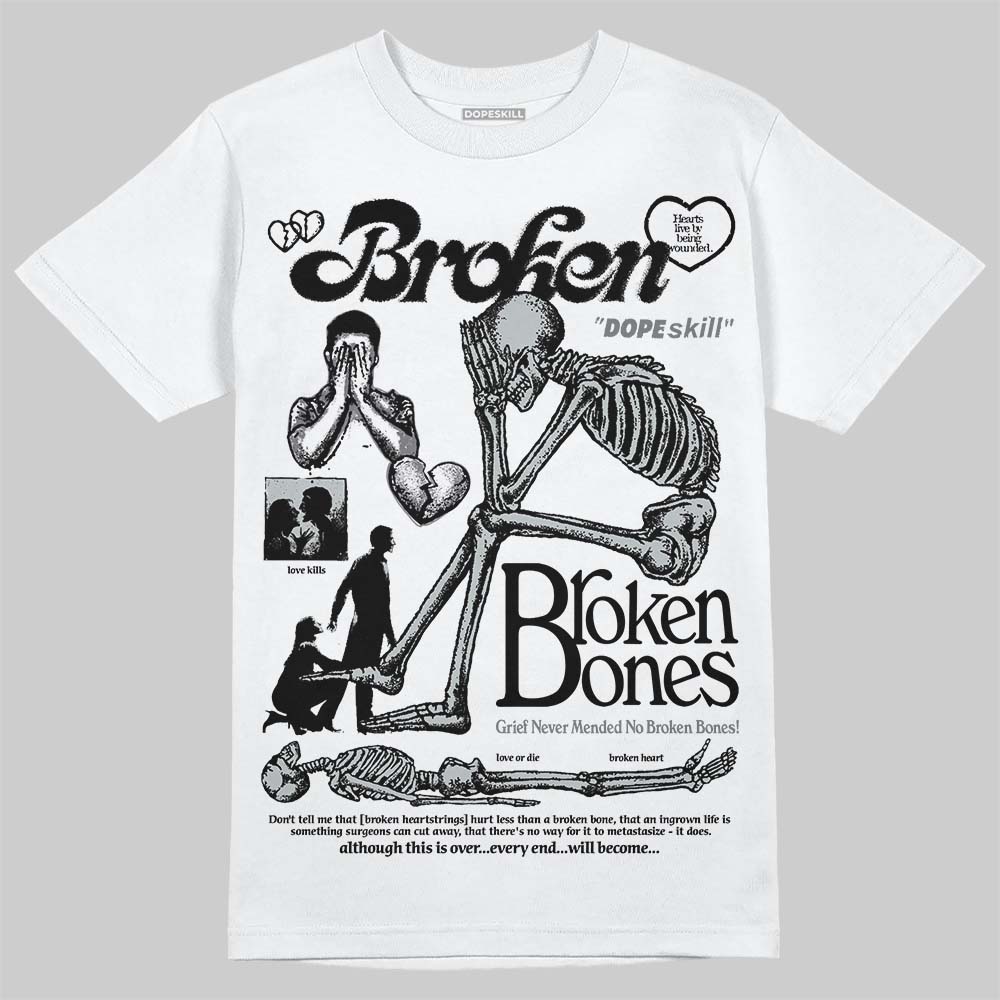 Wolf Grey 12s DopeSkill T-Shirt Broken Bones Graphic
