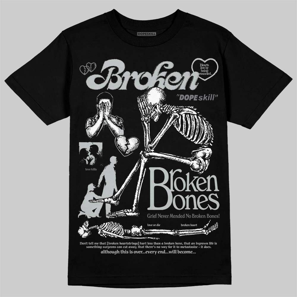 Wolf Grey 12s DopeSkill T-Shirt Broken Bones Graphic