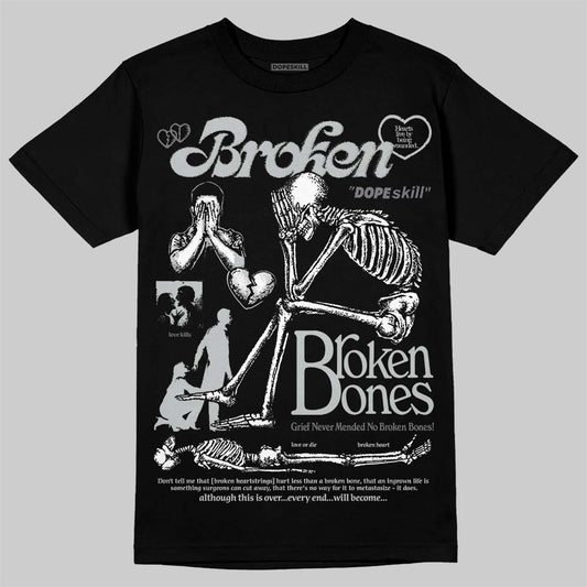 Wolf Grey 12s DopeSkill T-Shirt Broken Bones Graphic