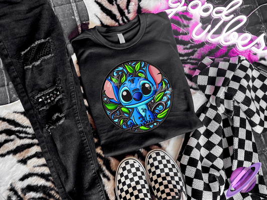 EMBROID ALIEN UNISEX TEE ADULTS/KIDS