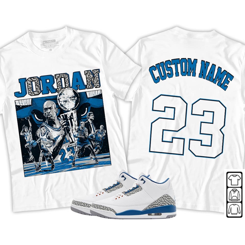 Custom Cup 23 Sneaker Shirt Match Wizards 3s Tee