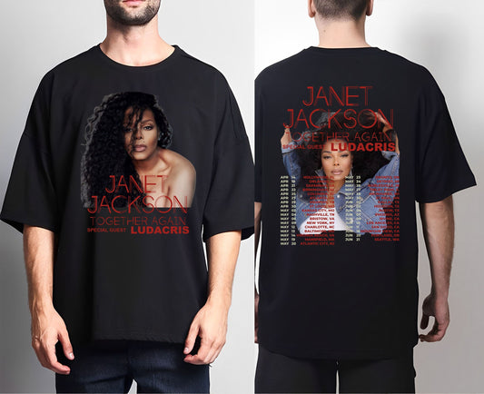 Janet Jackson T- Shirt, Together Again Tour 2023 Tee,