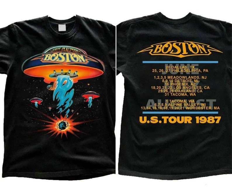 Boston Rock Band Concert Tour 1987 T-Shirt, Boston T-Shirt