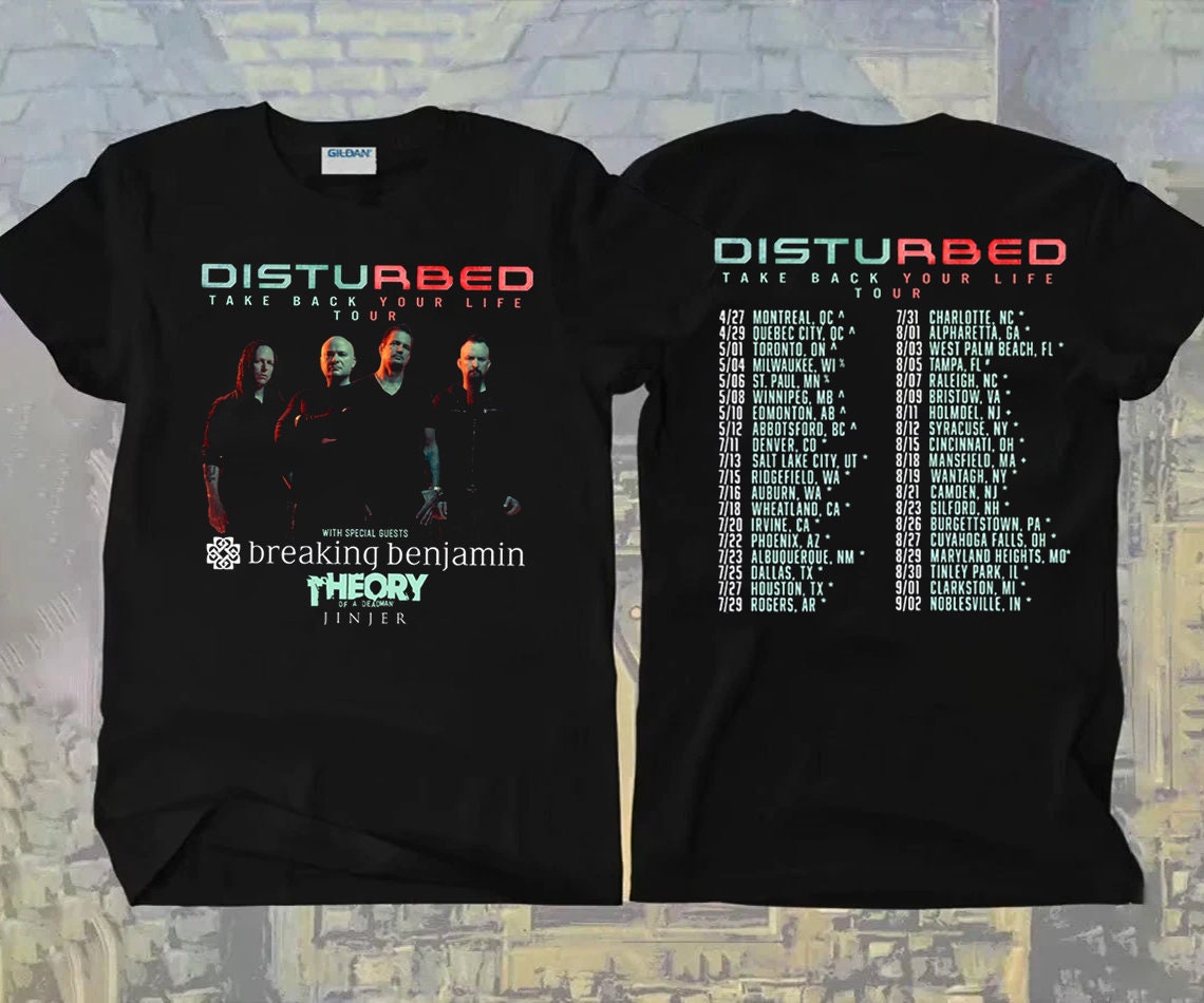 Disturbed Take Back Your Life Tour 2023 Concert T-Shirt