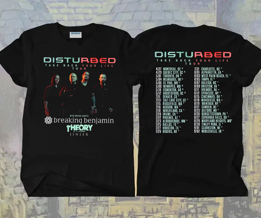Disturbed Take Back Your Life Tour 2023 Concert T-Shirt