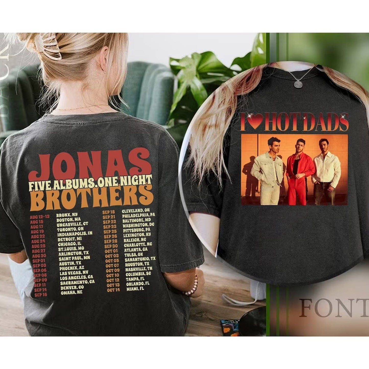 I Love Hot Dads Jonas Brothers Shirt