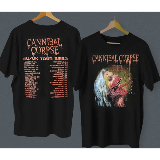 Cannibal Corpse EU UK Tour 2023 T-Shirt, 2023 Music Tour Shirt, Metal Band Shirt, Cannibal Corpse Tour 2023 Shirt