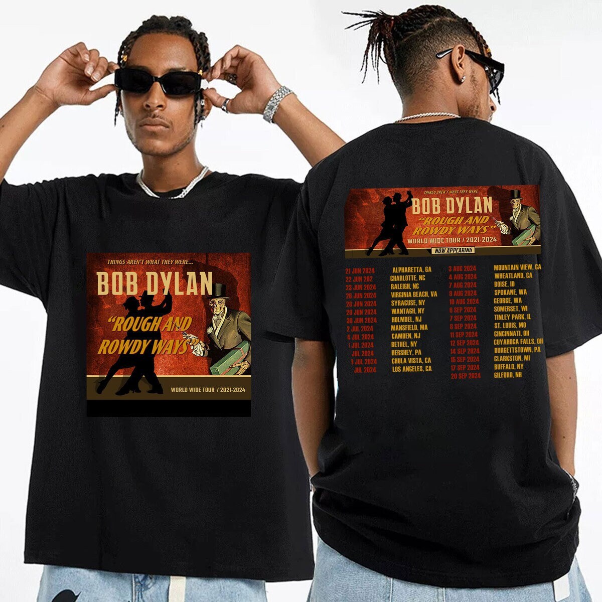 Bob Dylan Rough and Rowdy Ways World Wide Tour 2024 Shirt