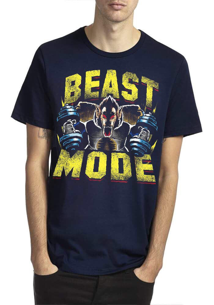 Beast Mode Vegeta Navy Blue T-Shirt