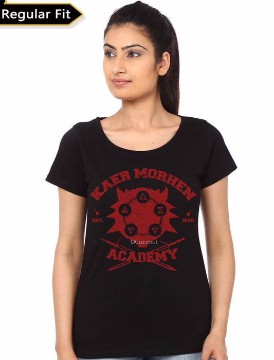 Kaer Morhen Academy Girls Black T-Shirt