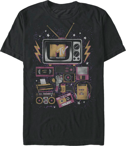80s Electronics Collage MTV Shirt
