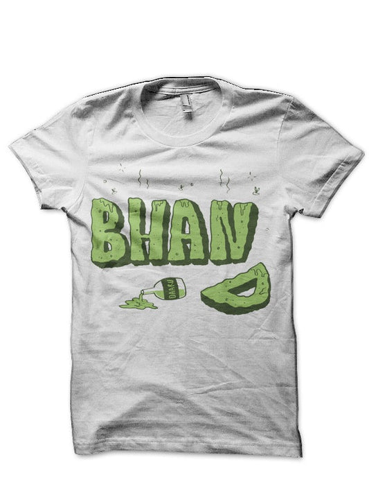 Bhand White Half Sleeve T-Shirt