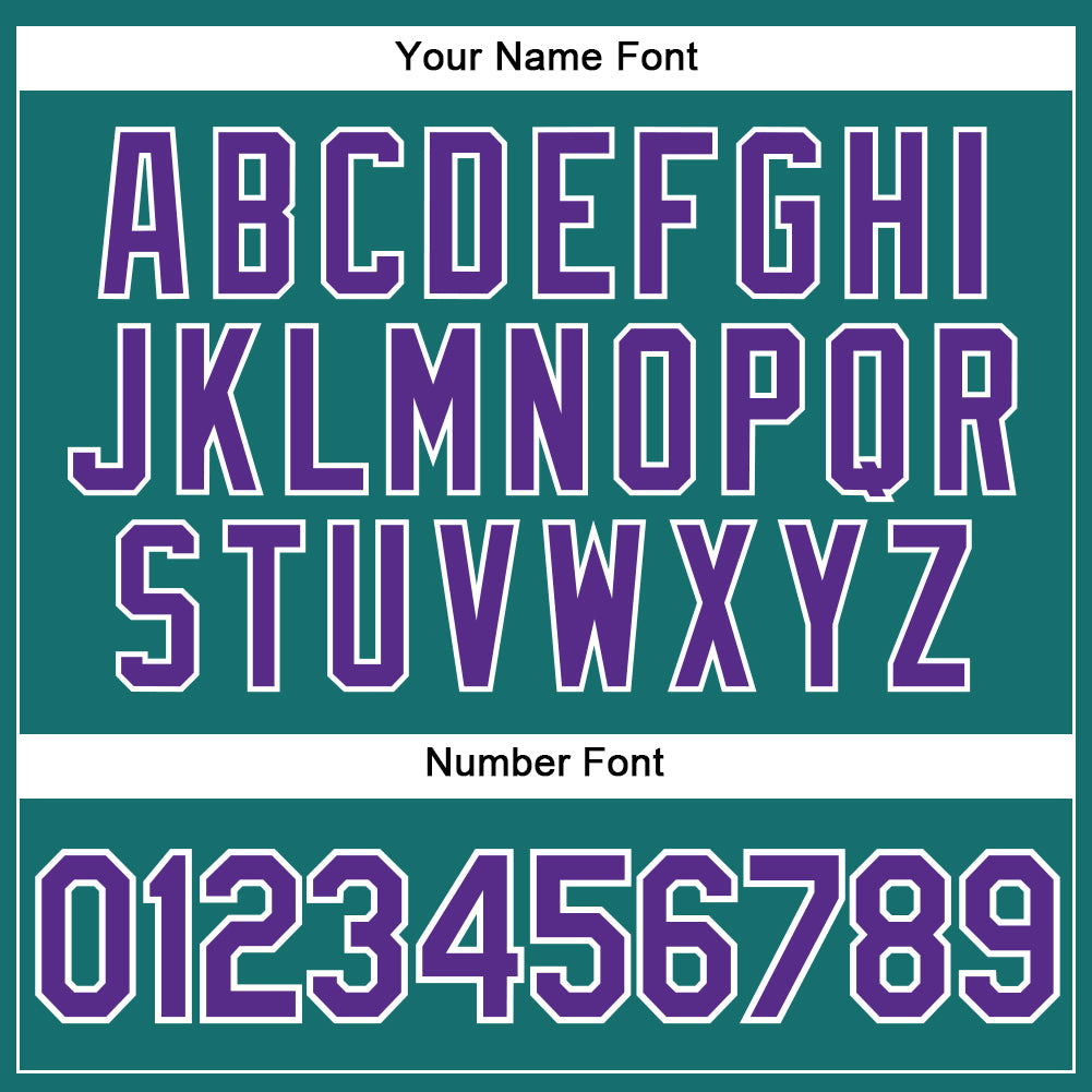 Custom Aqua Purple-White Authentic Sleeveless Baseball Jersey