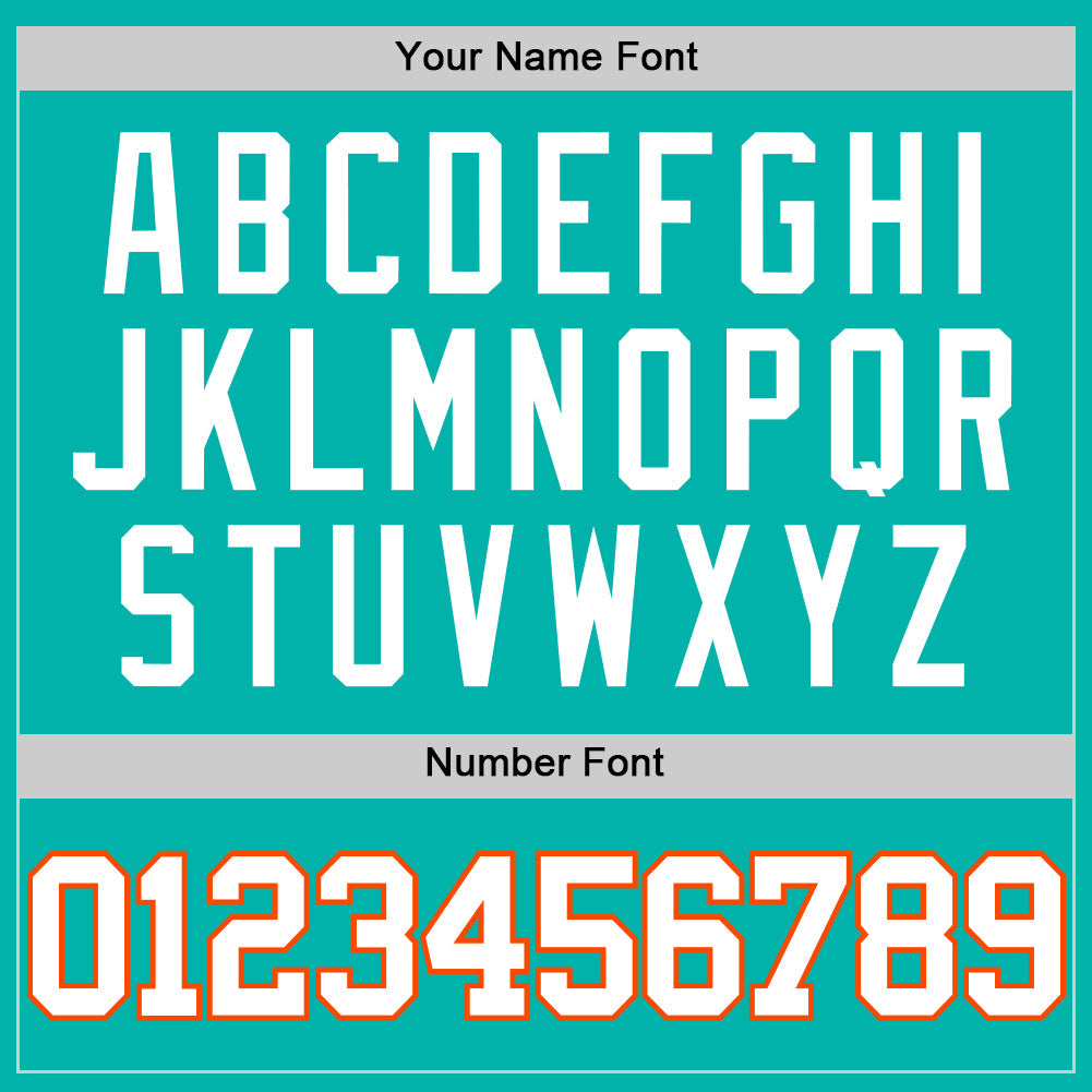 Custom Aqua White-Orange Authentic Basketball Jersey