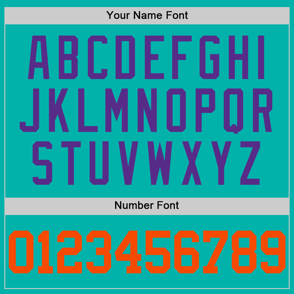 Custom Aqua Orange-Purple Authentic Basketball Jersey