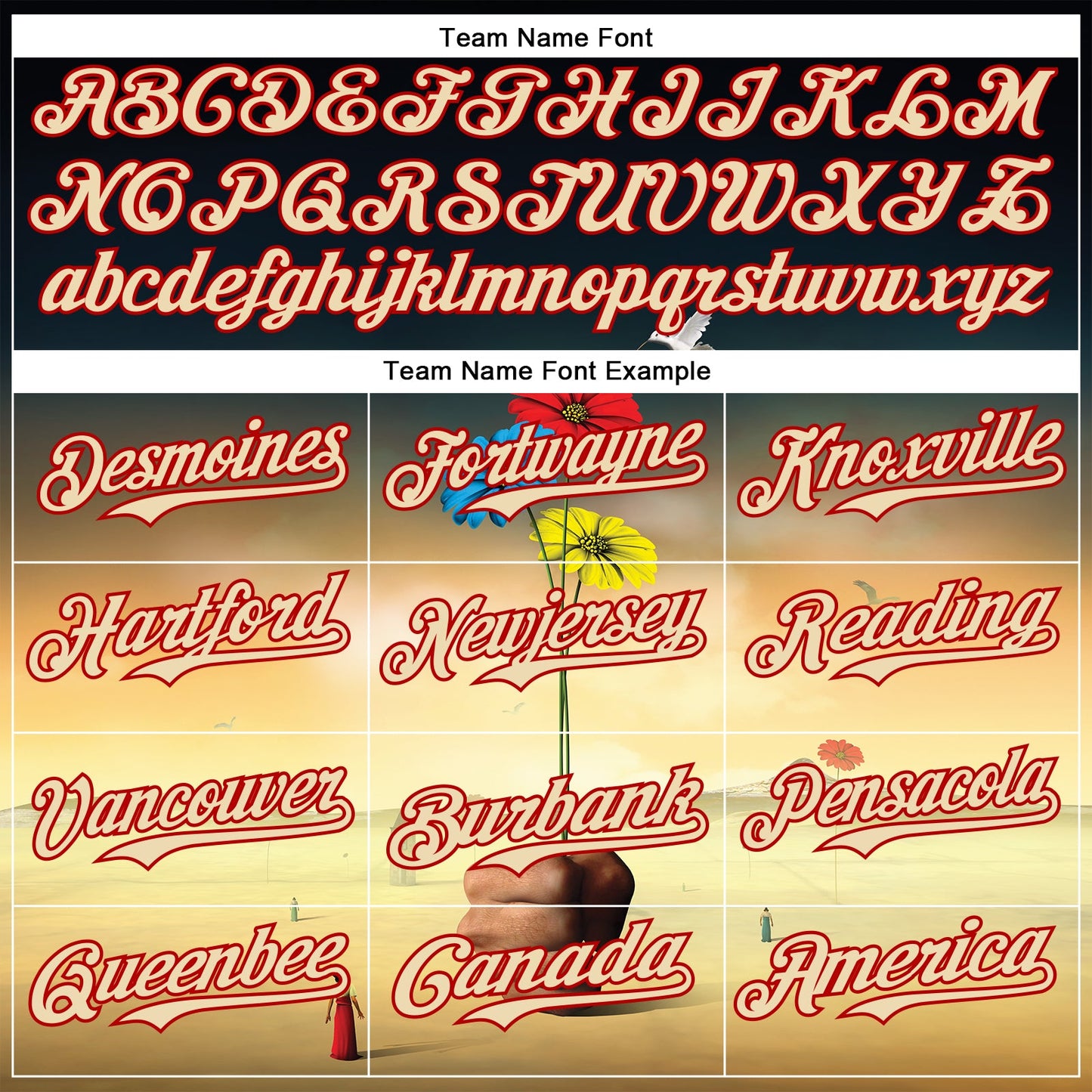 Custom Black Cream-Red 3D Marcel Caram Three Daisies Authentic Baseball Jersey