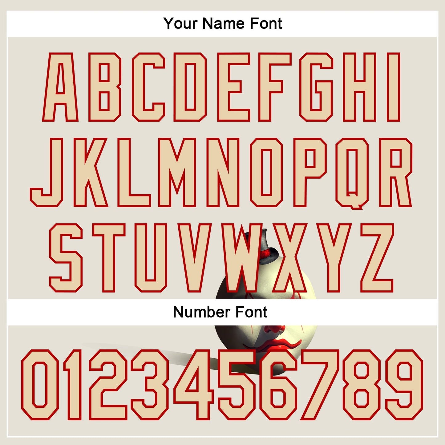 Custom Cream City Cream-Red 3D Marcel Caram The Clown Authentic Baseball Jersey