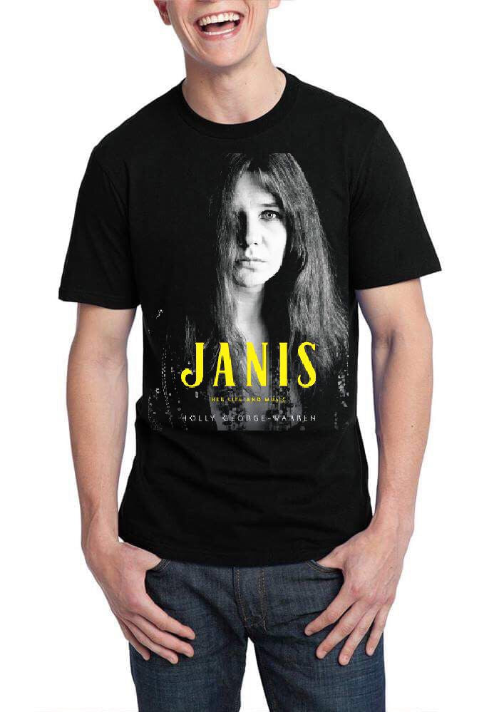 Janis Joplin Black T-Shirt Style002