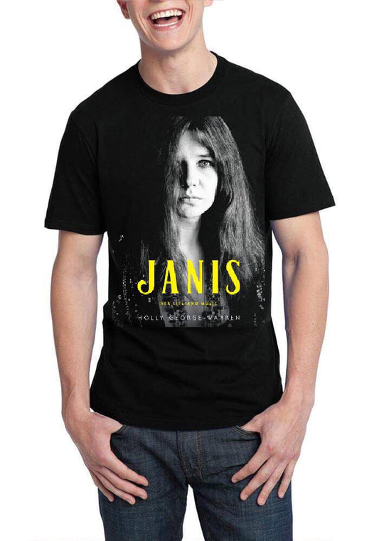 Janis Joplin Black T-Shirt Style002