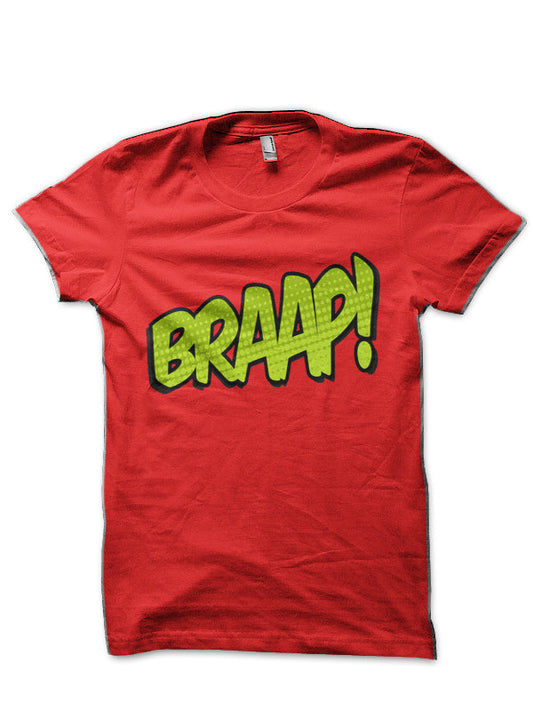 BRAAP Red Half Sleeve T-Shirt